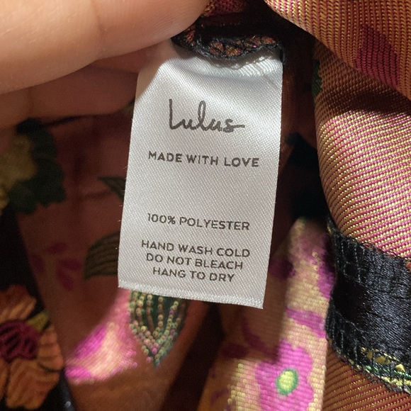 Lulus Make a Move Black Satin Floral Jacquard Strapless Dress Size S - Picture 10 of 12